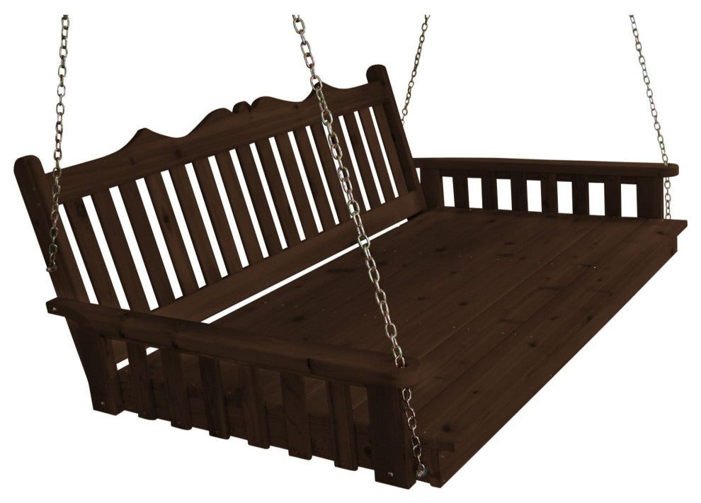 Pine Royal English Garden Swingbed, Walnut Stain, 75 Inch