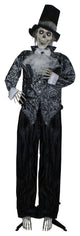6'' Black and White Lighted and Animated Groom Halloween Decoration