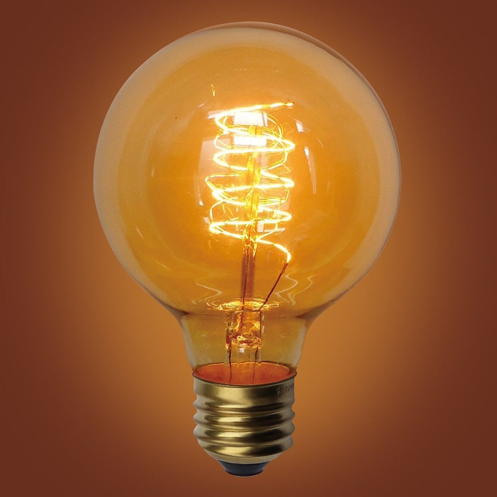 Dimmable Spiral Loop 60 Watt Edison Bulb, E26 Base