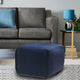 Handcrafted Solid Navy Pleated Pouf