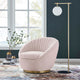 ArmTufted Chair Swivel Accent Tufted Chair, Pink Gold, Velvet, Modern