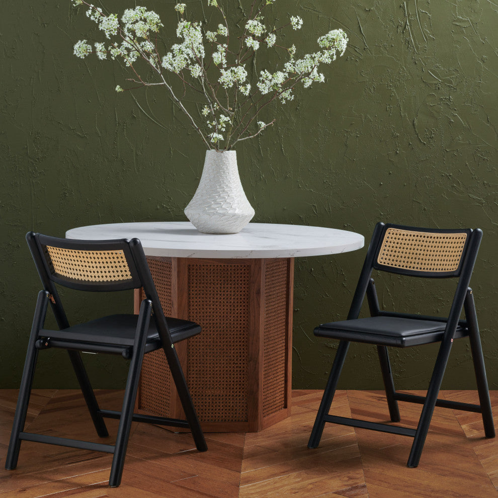 Safavieh Couture Shaylie Folding Dining Chair, Black