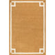 Grace Bordered Wool Area Rug, Golden Yellow 2' 6" x 8'