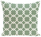 Link Lock Geometric Print Outdoor Pillow, Wintergreen, 18"x18"