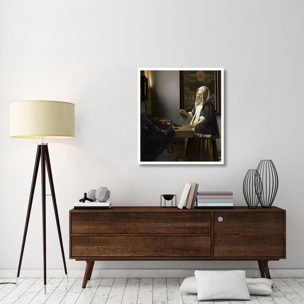 "Woman Holding a Balance" Digital Paper Print by Johannes Vermeer, 34"x38"
