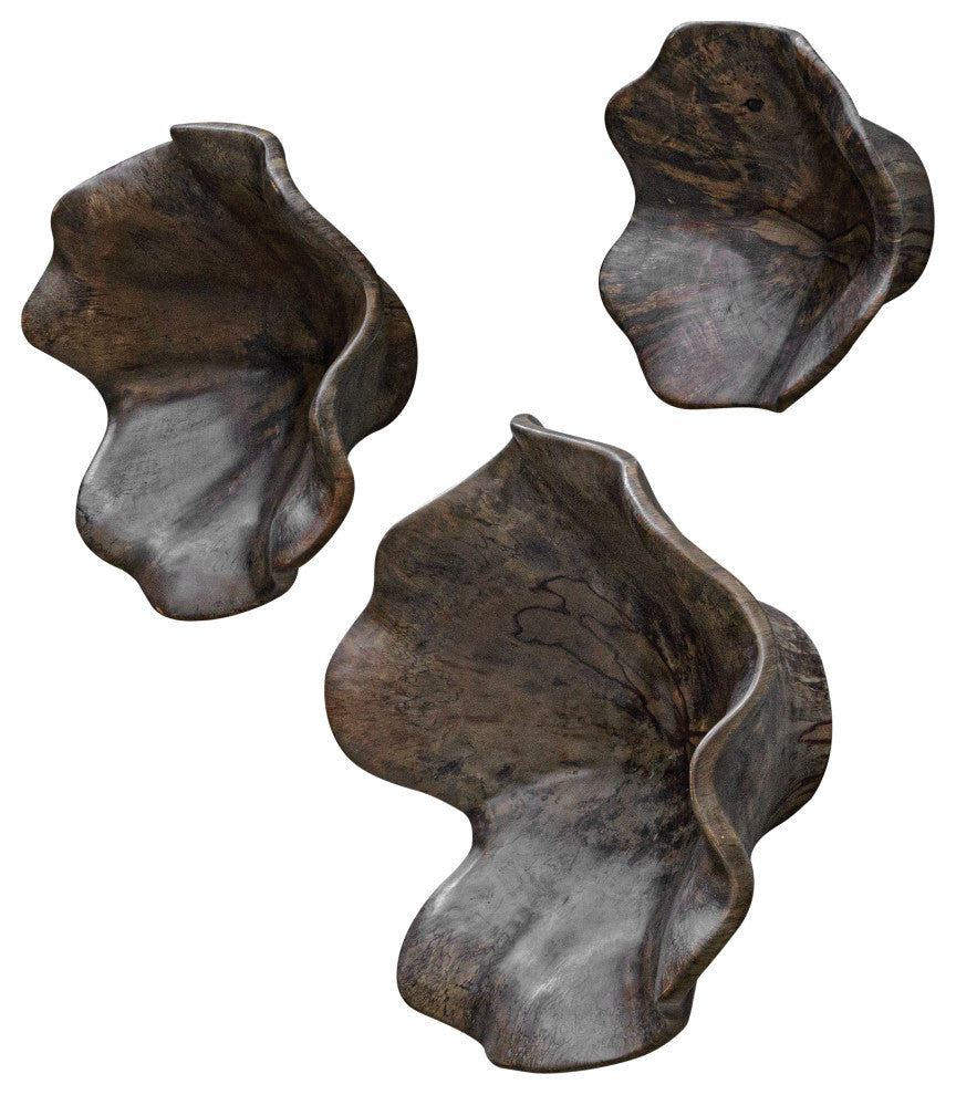 Uttermost Two Wood Wall Decor In Mocha, S/3