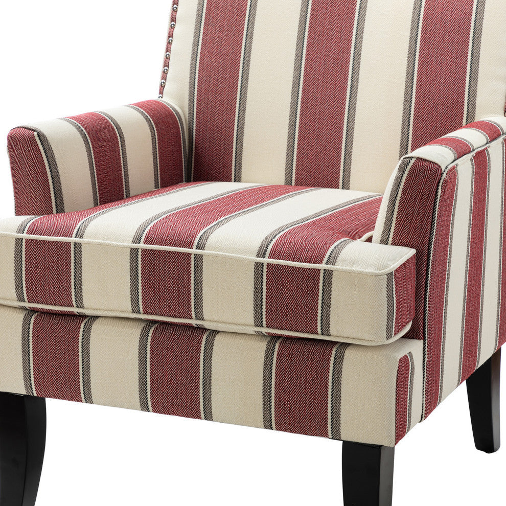 Herrera Classic Armchair With Pattern, Red