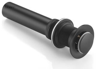 1-1/2" Push Pop-Up Drain Stopper for Sink, Matte Black, Without Overflow