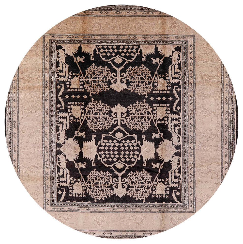Ahgly Company Indoor Round Mid-Century Modern Area Rugs, 8' Round