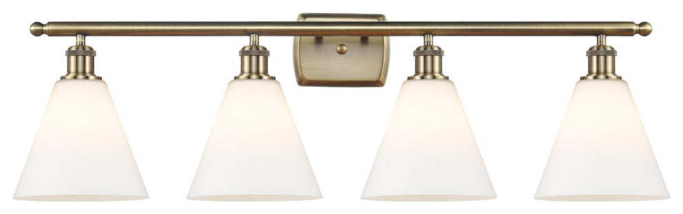 Innovations 516-4W-AB-GBC-81 4 Light Bath Vanity Light, Antique Brass
