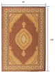 8??x 11??Red and Beige Medallion Area Rug