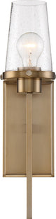 Rector- 1 Light Wall Sconce - with Clear Glass - Burnished Brass Finish
