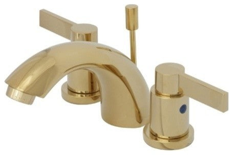 Kingston Brass Mini-Widespread Bathroom Faucet, Polished Brass