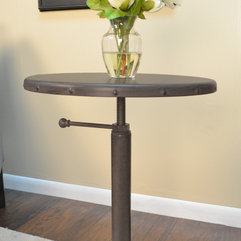 Colton Adjustable Vintage Table - Industrial