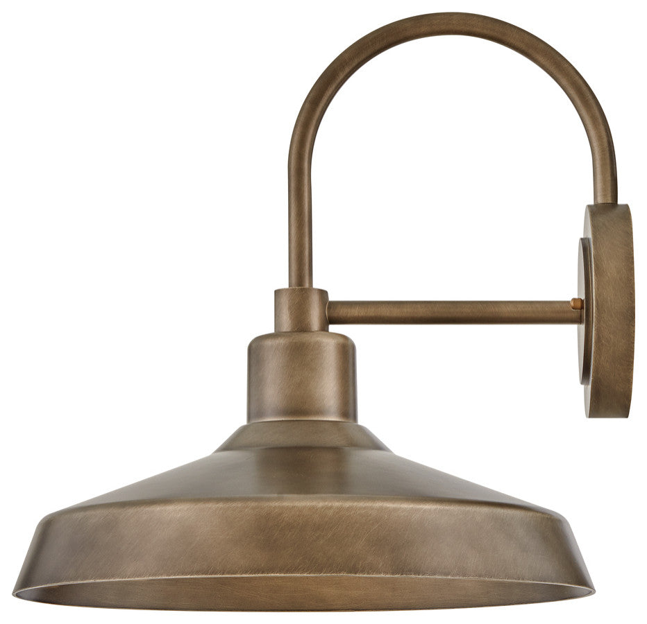 Hinkley Forge 16" Medium Outdoor Wall Mount Lantern, Burnished Bronze