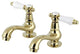Kingston Brass Basin Faucet With Cross Handle, Polished Brass