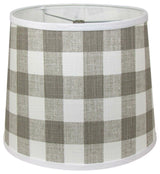 Gray and white Buffalo Plaid  Lamp Shade, 16"
