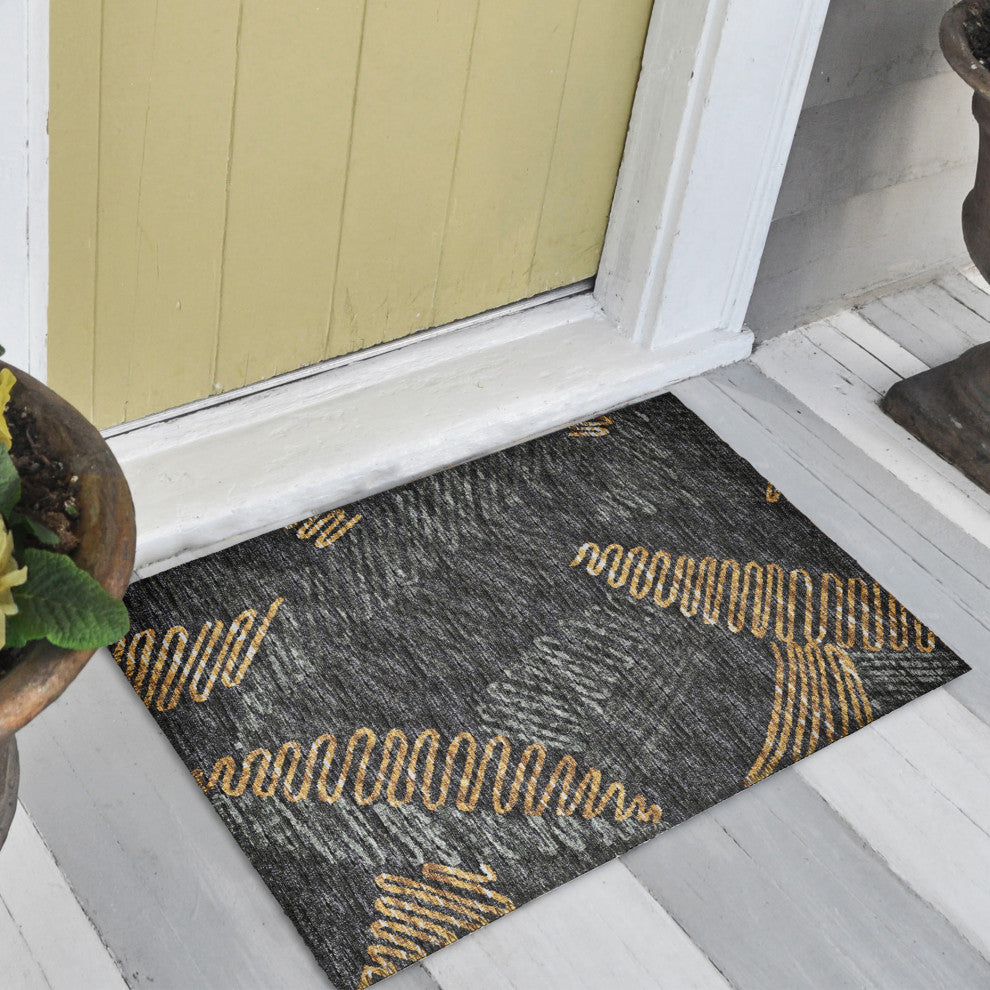Indoor/Outdoor Sedona SN11 Shadow Machine Washable 1'8" x 2'6" Rug