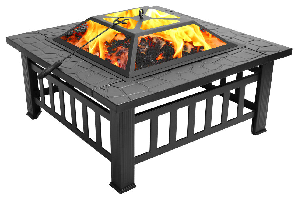 Gewnee Metal Firepit Stove Backyard Patio Garden Fireplace