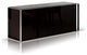 HomeRoots 31" Ebony Lacquer MDF Glass and Steel Buffet