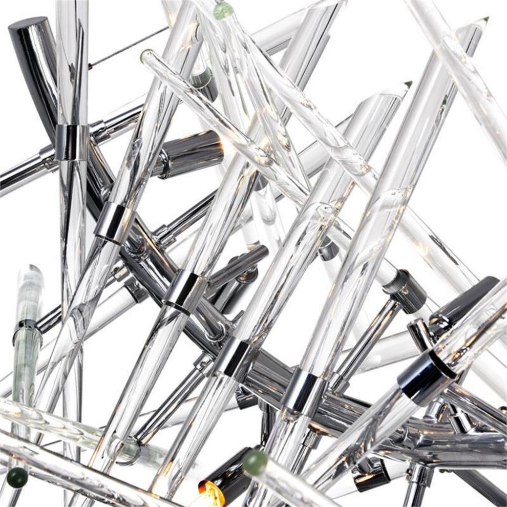 CWI Lighting Icicle 210 Light Contemporary Metal Chandelier in Chrome
