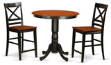 3 Pc Dining Counter Height Set -Pub Table And 2 Kitchen Bar Stool
