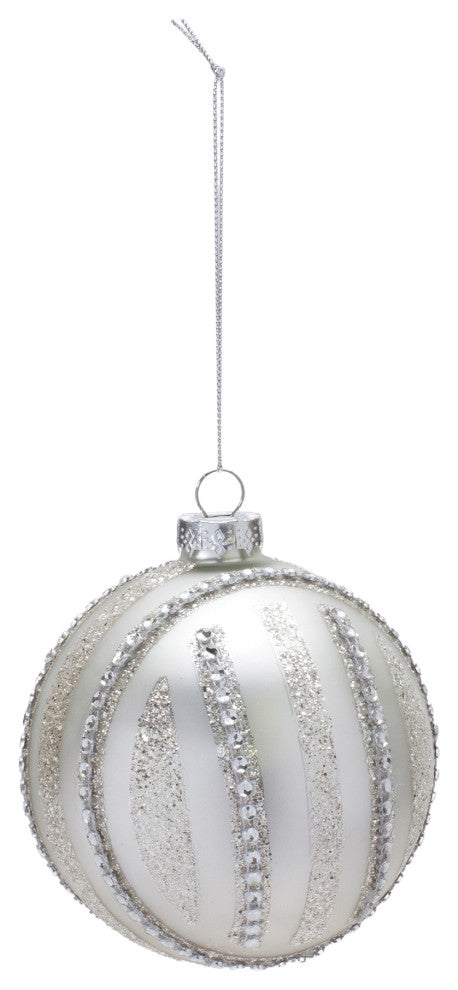 Jeweled Glass Ball Ornament, Set of 6