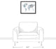 Greige World Map 16x20 Black Framed Canvas
