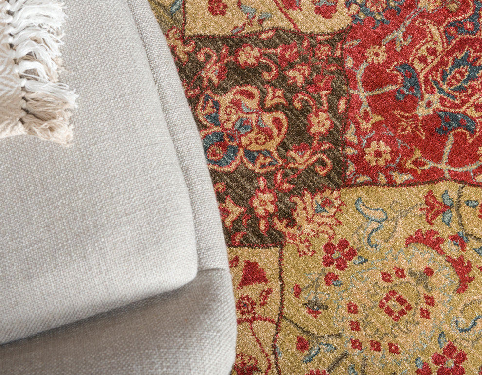 Unique Loom Multicolored Edinburgh Tulip 6' 0 x 9' 0 Area Rug
