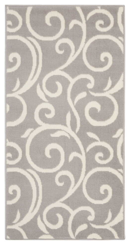 Nourison Grafix 2' x 4' Grey Contemporary Indoor Area Rug