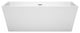 Sara 67" Freestanding White Bathtub, Polished Chrome Drain and Overflow Trim