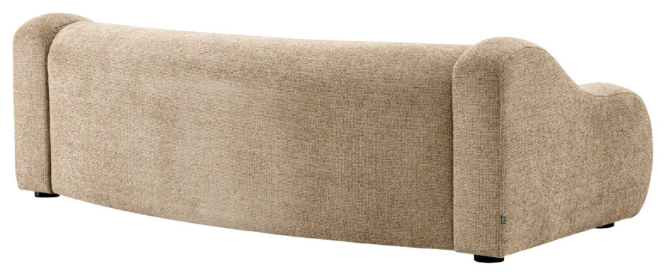 Beige Curved Sofa, Eichholtz Carbone