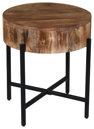 Contemporary Solid Wood Accent Table, Natural