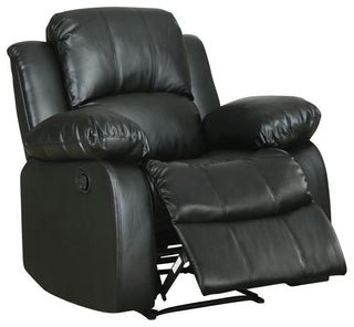 Homelegance Cranley Reclining Chair, Black Leather