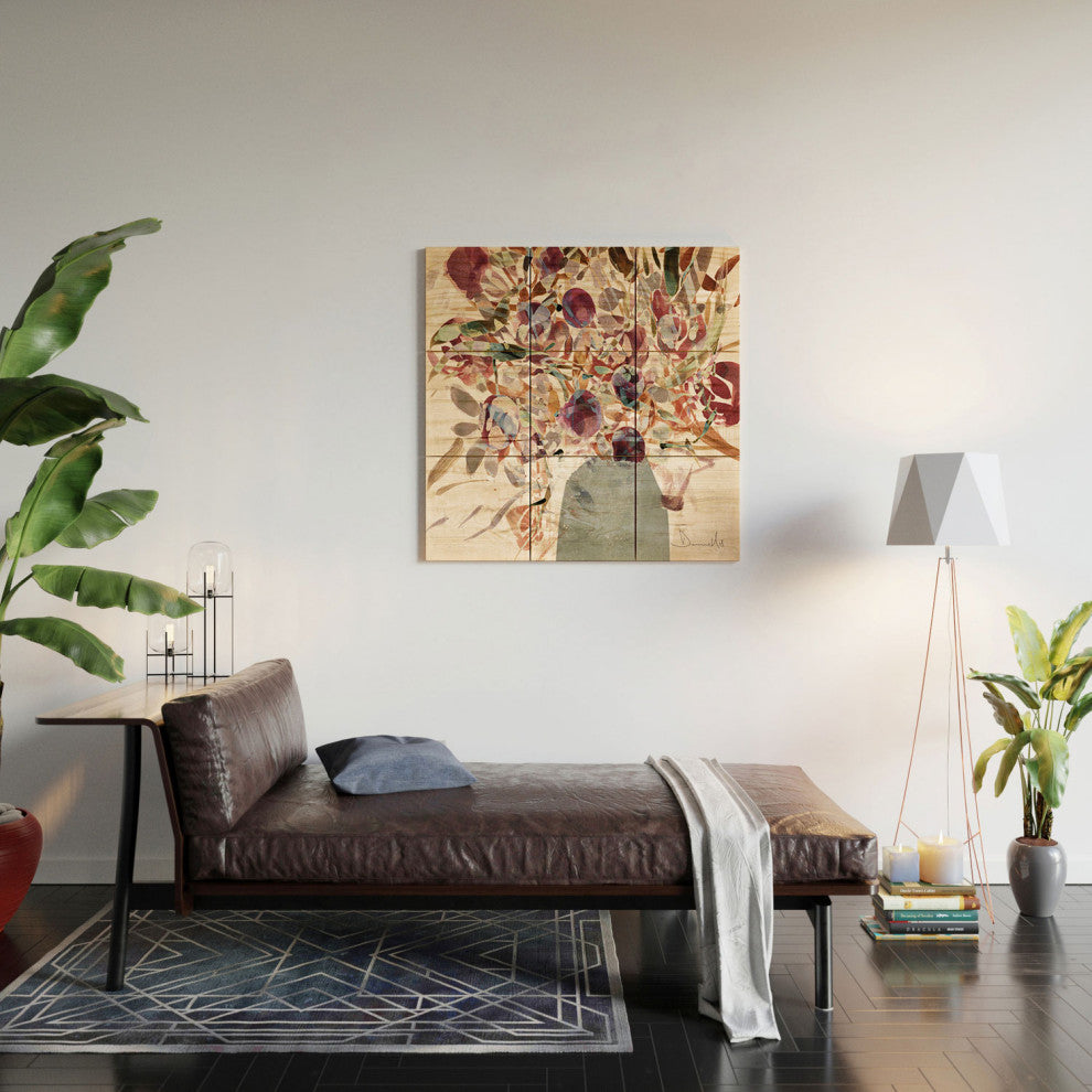 Dan Hobday Art Blooms 1 Wood Wall Mural