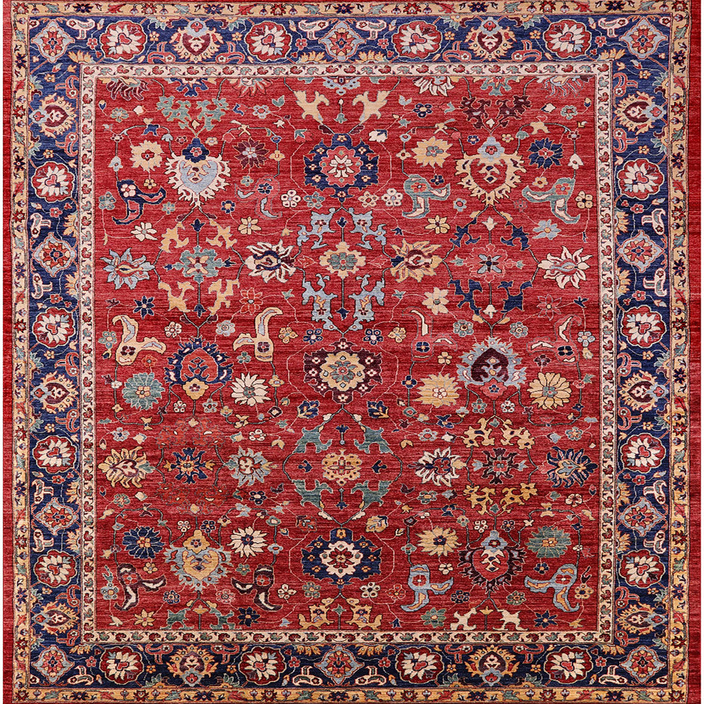 Ahgly Company Indoor Square Mid-Century Modern Area Rugs, 3' Square