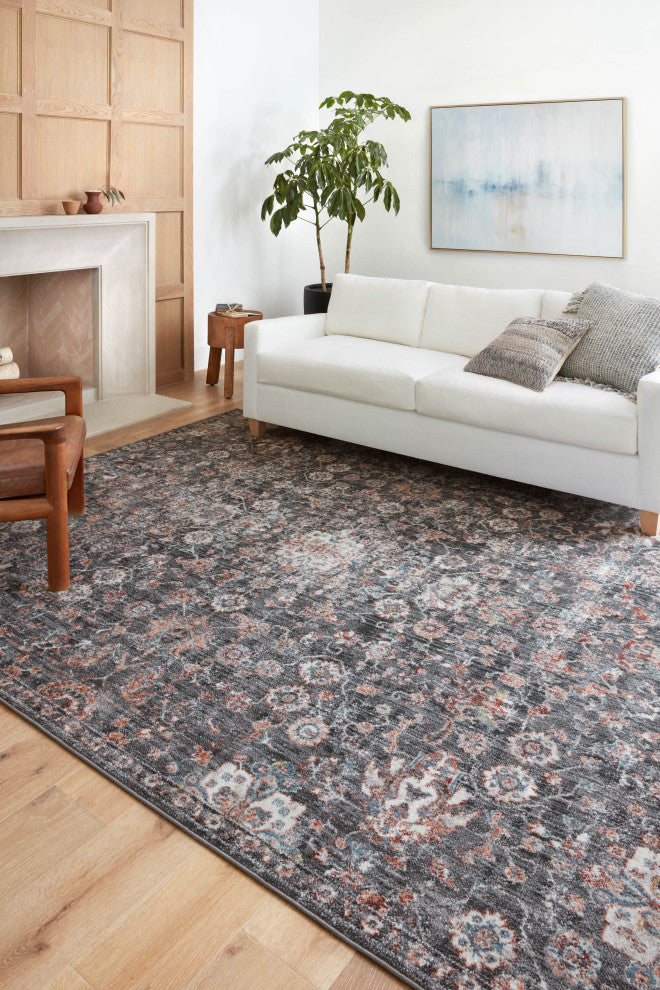 Loloi II Cassandra Charcoal / Rust 2'-6" X 10'-0" Area Rug