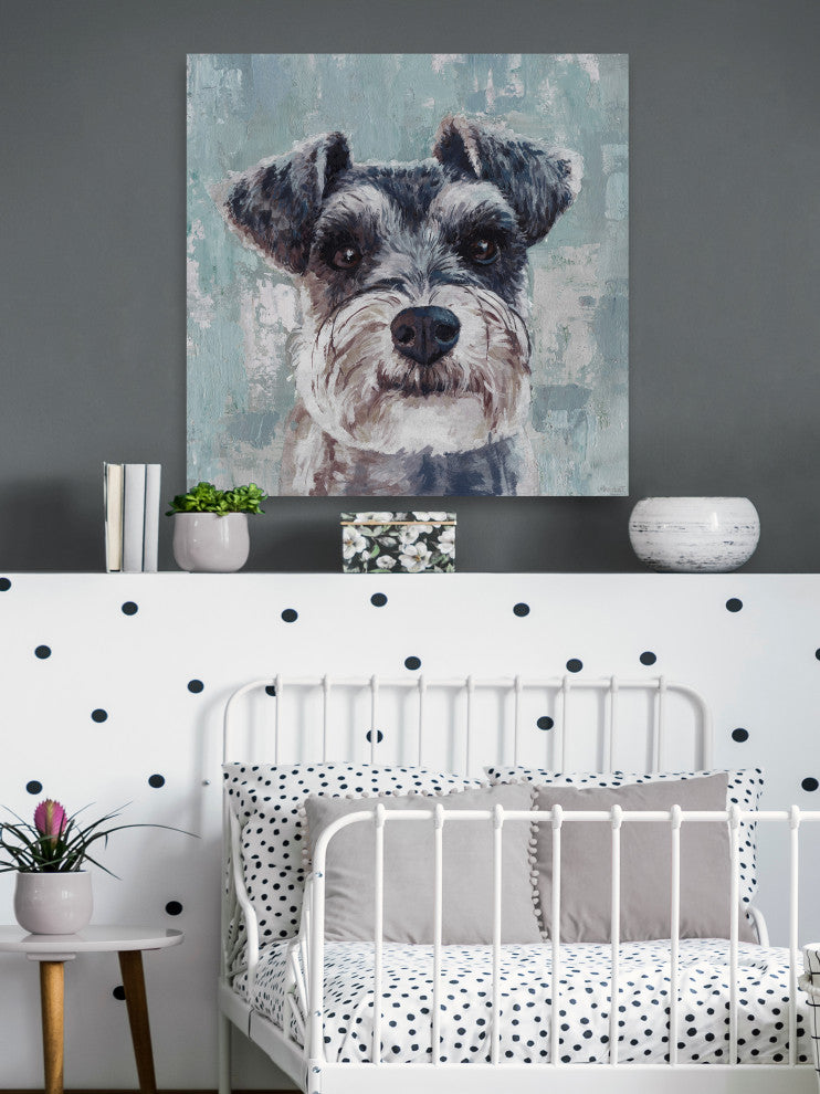 "Champ Is Excited" Painting Print on Wrapped Canvas, 12x12