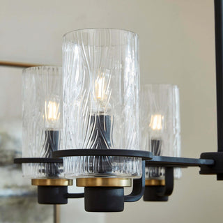 Quorum International 627-6 Lazo 6 Light 28"W Chandelier - Textured Black