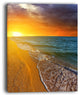 "Fantastic Yellow Sky in Blue Beach" Seashore Canvas Print, 12"x20"