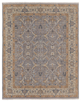 Aleska Traditional Oriental, Gray/Gold, 2'6"x12' Runner