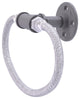Pipeline Towel Ring with Stainless Steel Braided Ring, Matte Gray