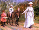 John Barwell A donkey Ride Along A Woodland Path Gallery Wrapped Canvas Print