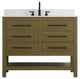 Home Living 42" Single Bathroom Vanity, Chestnut Brown With Backsplash