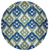 Hipster Spring Chenille Rug, Dark Cobalt Blue, 5' Round