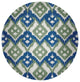 Hipster Spring Chenille Rug, Dark Cobalt Blue, 5' Round