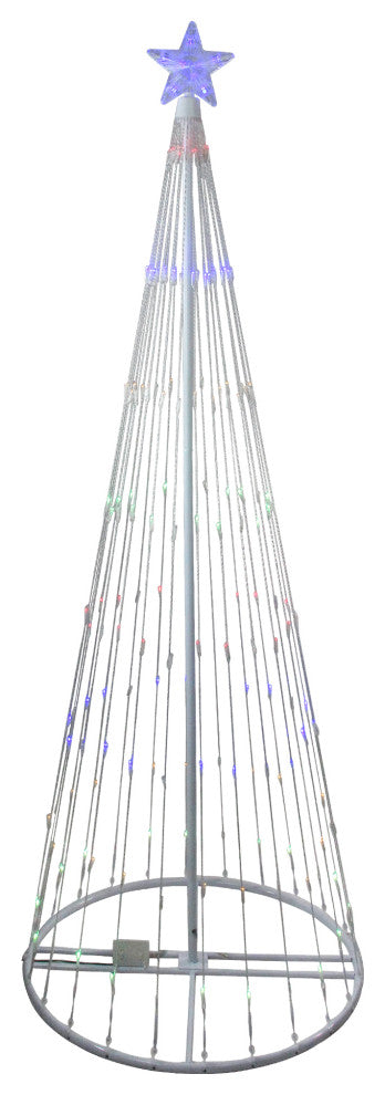 6' Multi-Color LED Lighted Show Cone Christmas Tree Outdoor Decoration