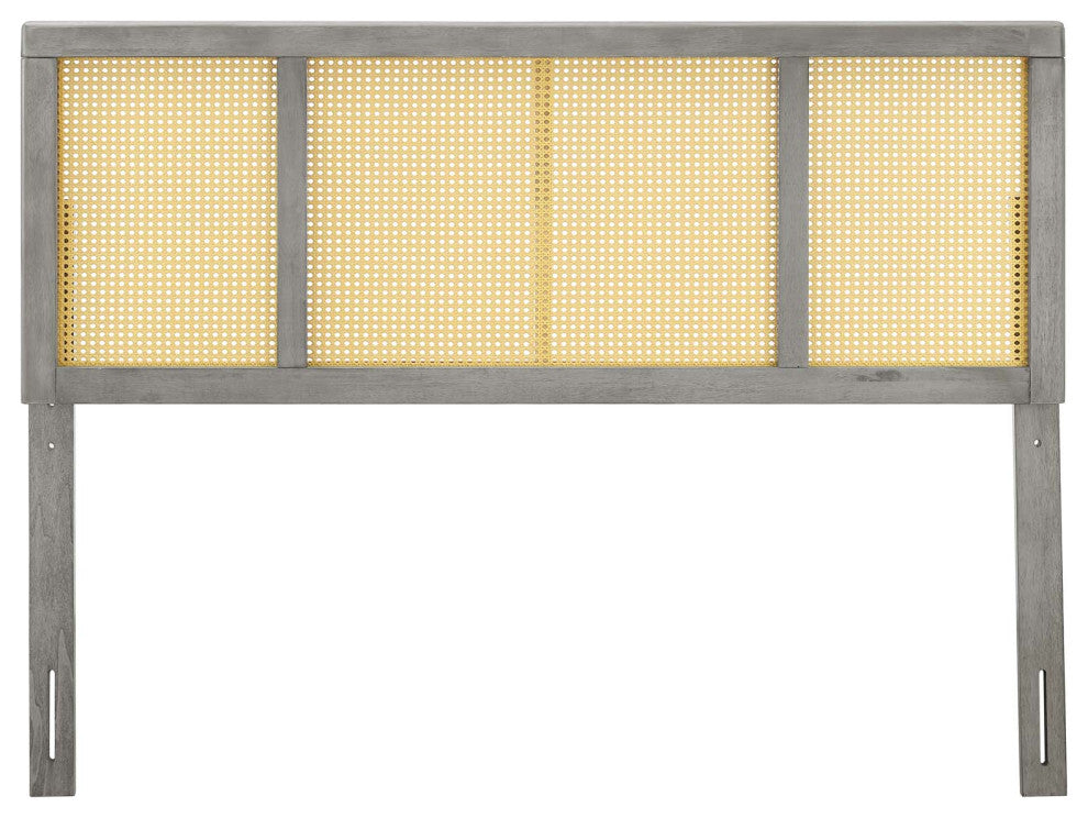 Delmare Cane King Headboard-Gray