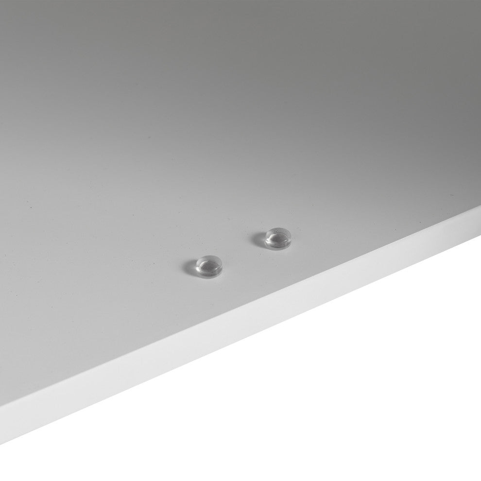 24" Wall Mounted Bath Vanity Set, White, Integrated Resin Sink