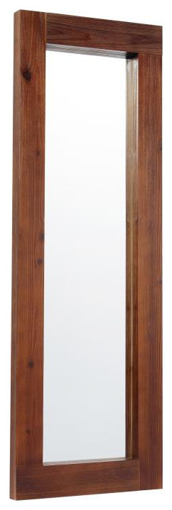 Graham 22x65 Full Length Mirror, Wall Mounted or Wall Leaning, Solid Wood Frame, Dark Brown
